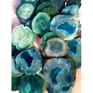 z Green Agate Coasters