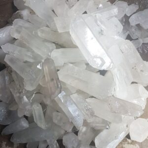 Hammered Clear Quartz Pencil Crystals