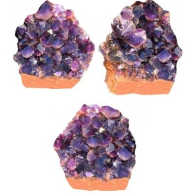 Hammered Amethyst Cluster Crystals