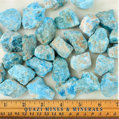 Hammered Blue Apatite Crystals