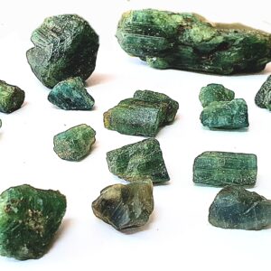 Hammered Green Apatite Crystals