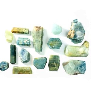 Hammered Aquamarine Crystals
