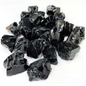 Hammered Black Obsidian Crystals