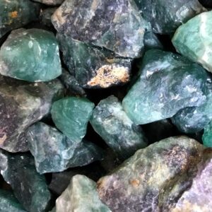 Hammered Green Flourite Crystals