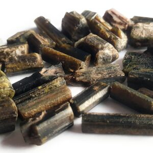Hammered Green Tourmaline Crystals