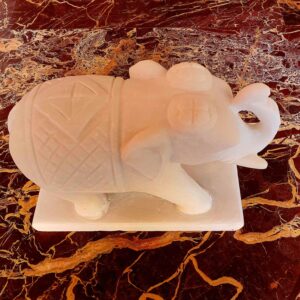Elephant Statue Marble Handcrafted