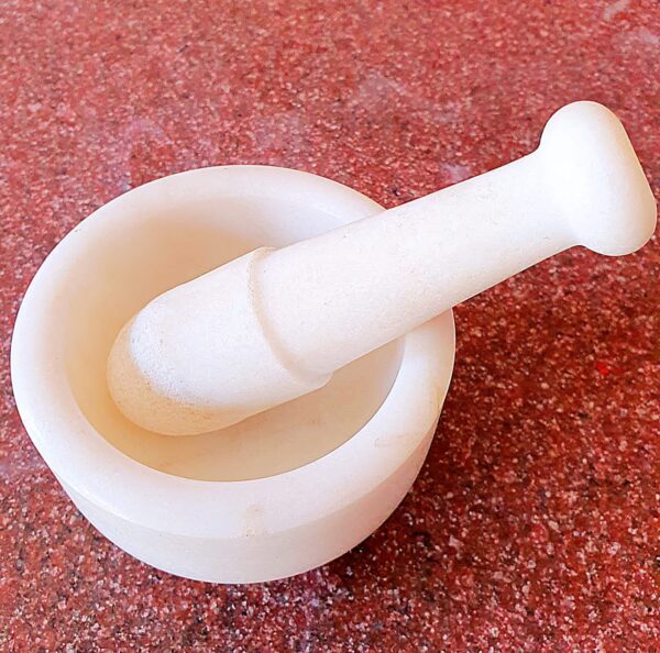 Mortar and Pestle Marble Handcrafted