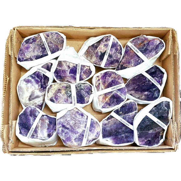 Amethyst crystal flat box