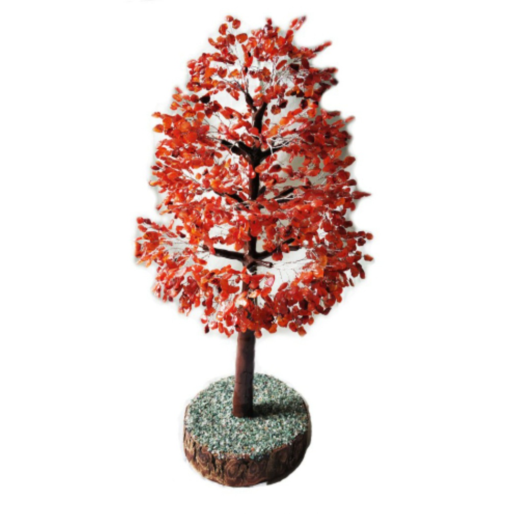 Red Agate Gemstone Tree