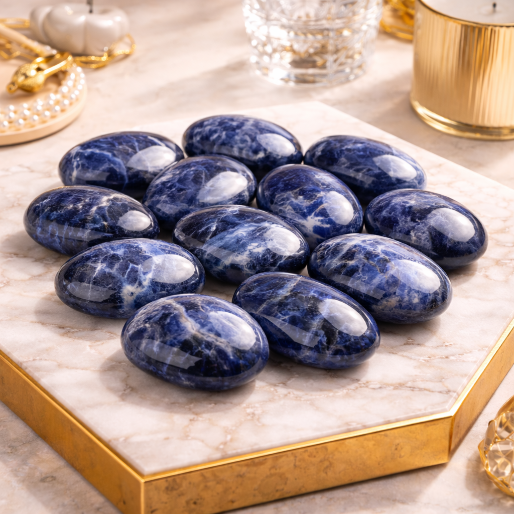 Sodolite palm stones