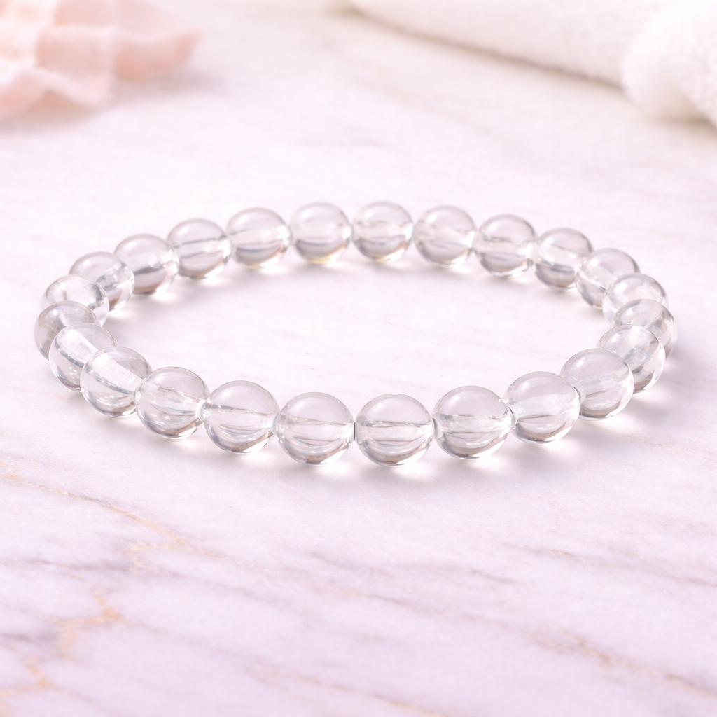 Clear quartz bracelet quazi mineral