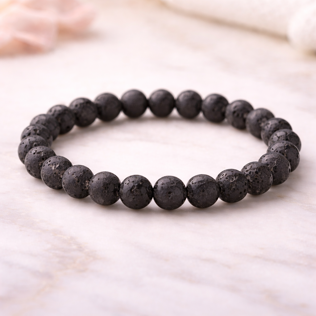 Lava stone bracelet by quazi mineral