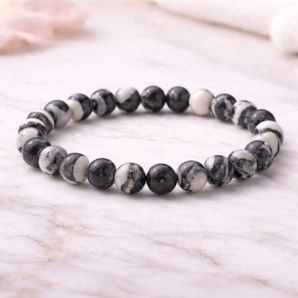 Zebra jasper bracelet by quazi mineral