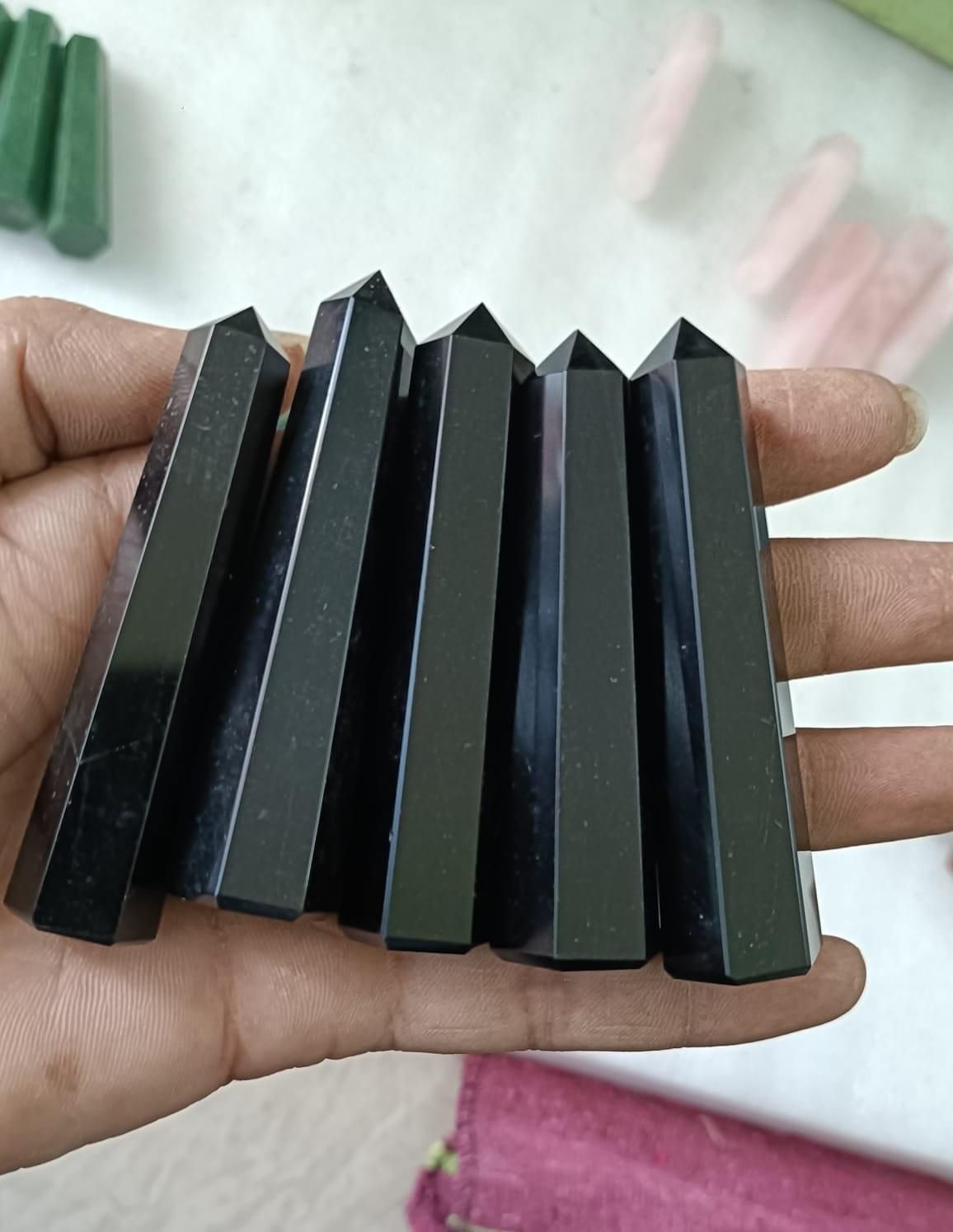 Black Obsidian Tower Obelisks