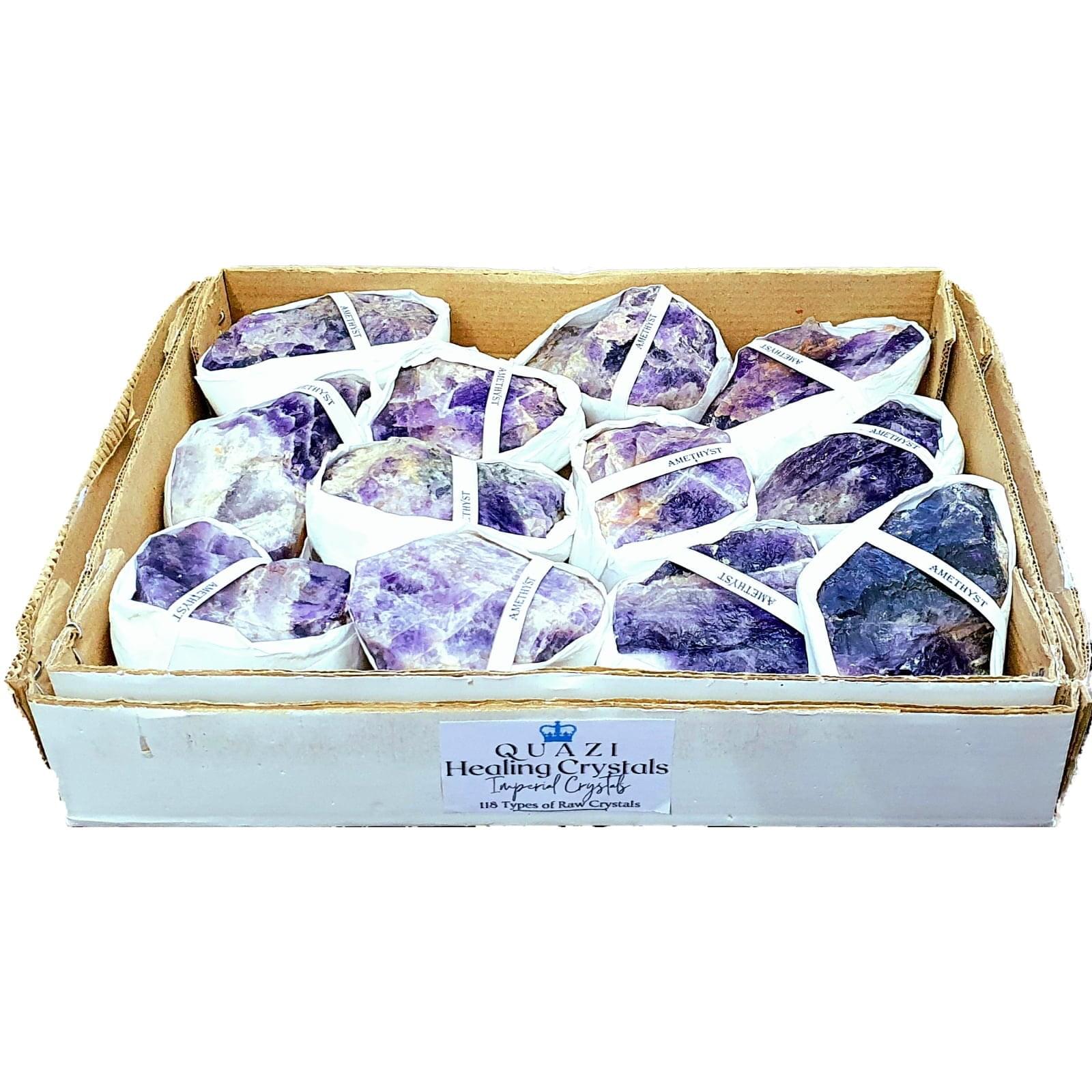Amethyst crystal flat box